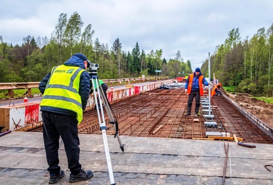 Ремонт моста через реку Сухую в Мошенском округе Новгородской области выполнен на 40 %